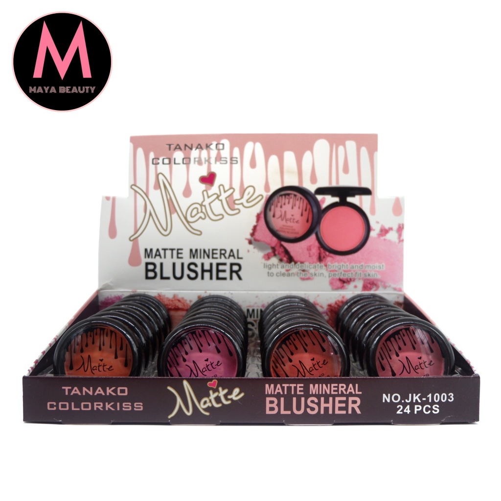 {24 ตลับ} TANAKO Matte Mineral Color Blusher บลัชออนแมทต์ เนื้อละเอียด (JK1003)