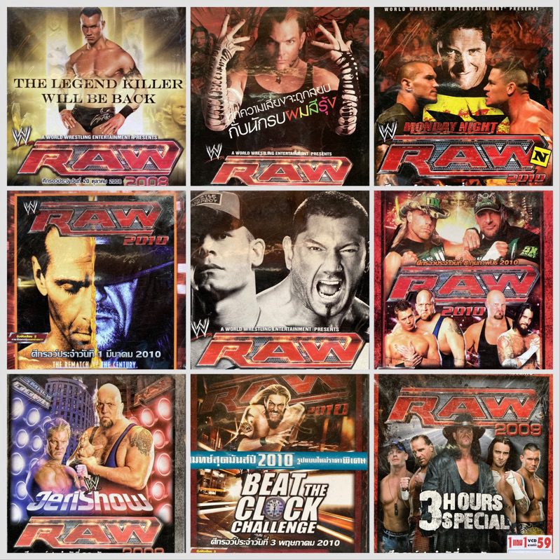VCD มวยปล้ำศึกWWE RAW พากย์ไทย(งานบริษัทjiantpicture)