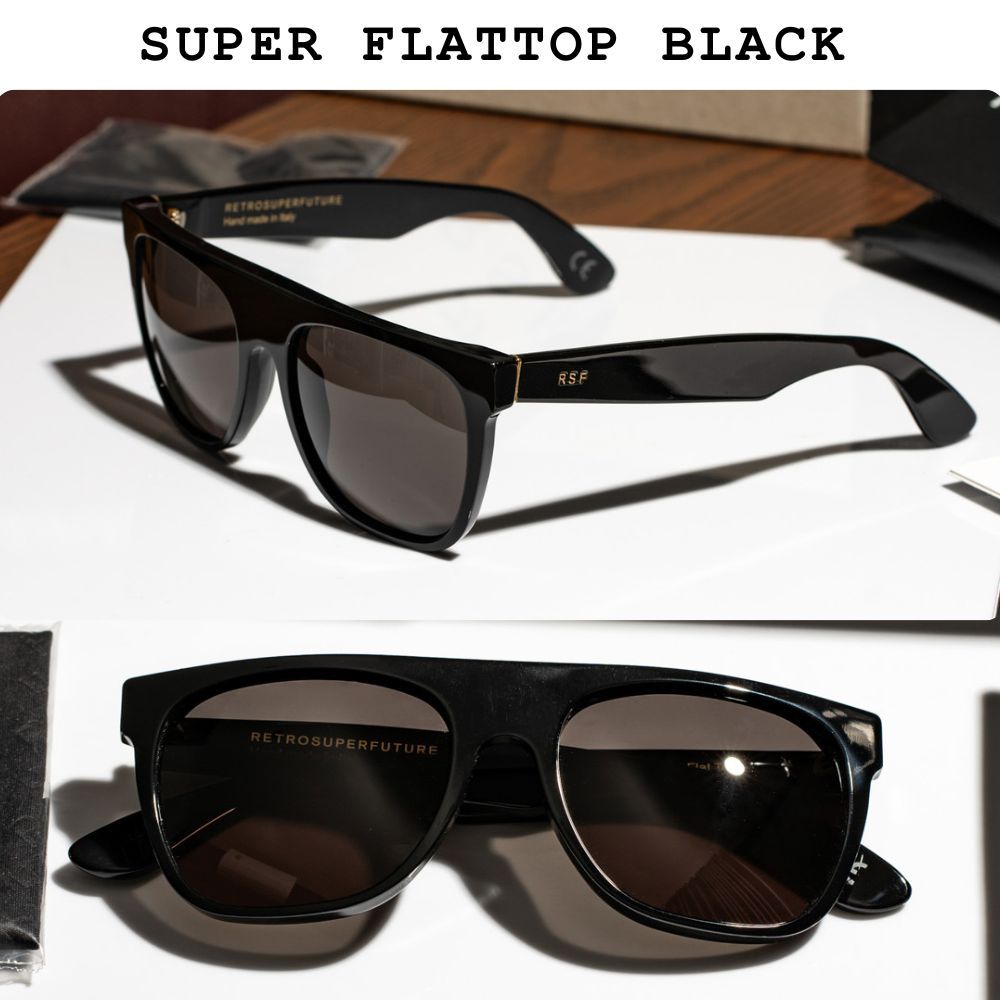 แว่นตากันแดด RETROSUPERFUTURE SUPER FLAT TOP BLACK ของแท้ มีประกัน อุปกรณ์ครบ