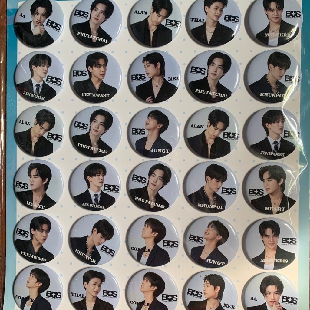 เข็มกลัดวง BUS จำนวน 30 ชิ้น (ขายยกแผง) สินค้าพร้อมส่ง