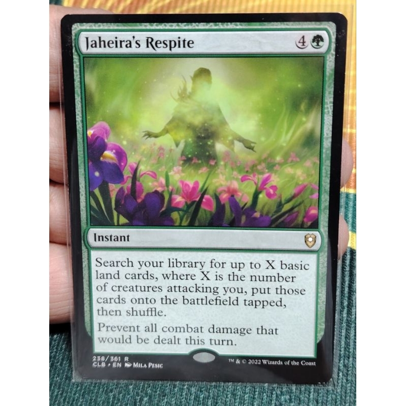 [MTG] Jaheira's Respite [CLB] [GREEN] [RARE] [ENG] (การ์ดเมจิค / Magic the Gathering) Normal​ ตามรูป