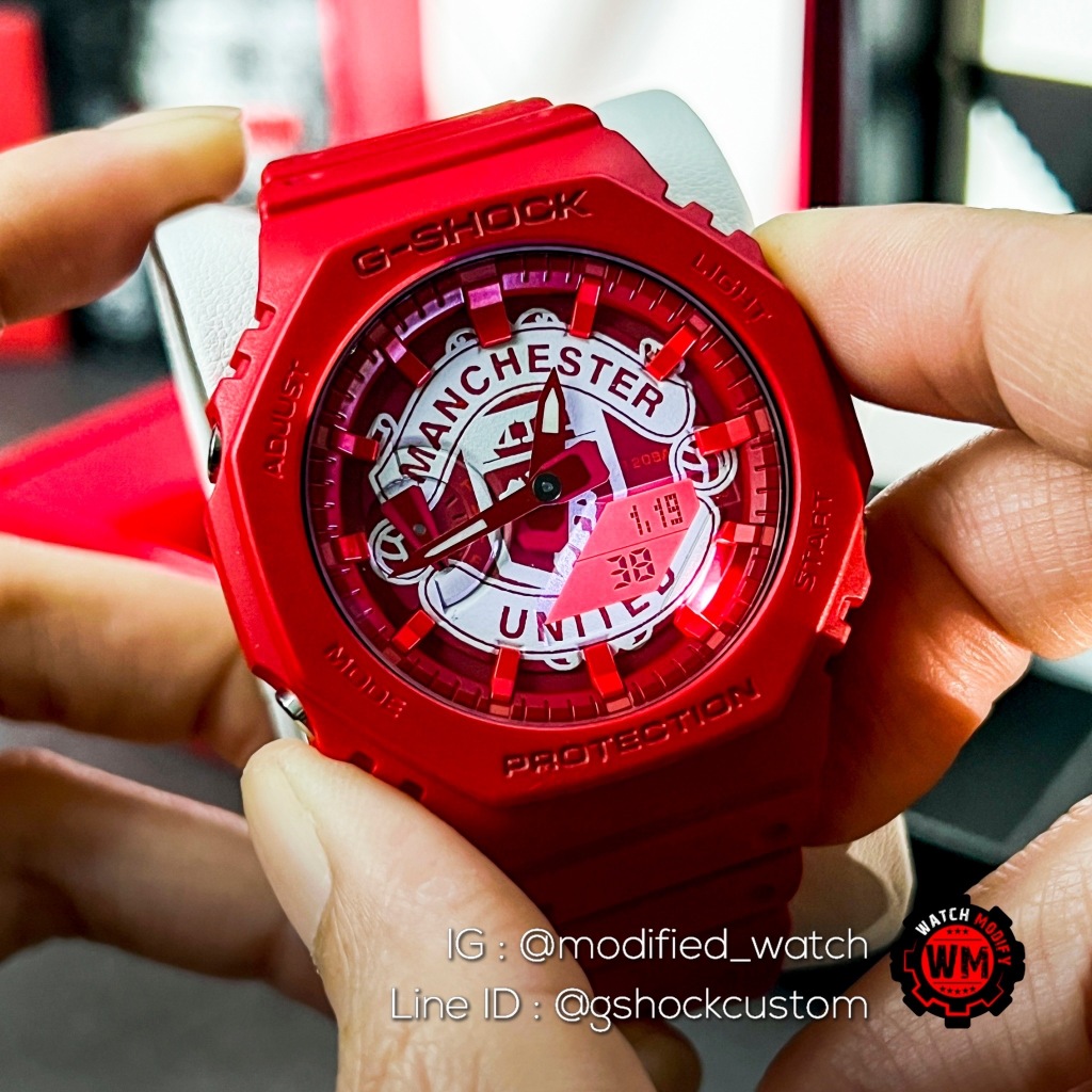 G-Shock Ga-2100 Customized Manchester United Red Army
