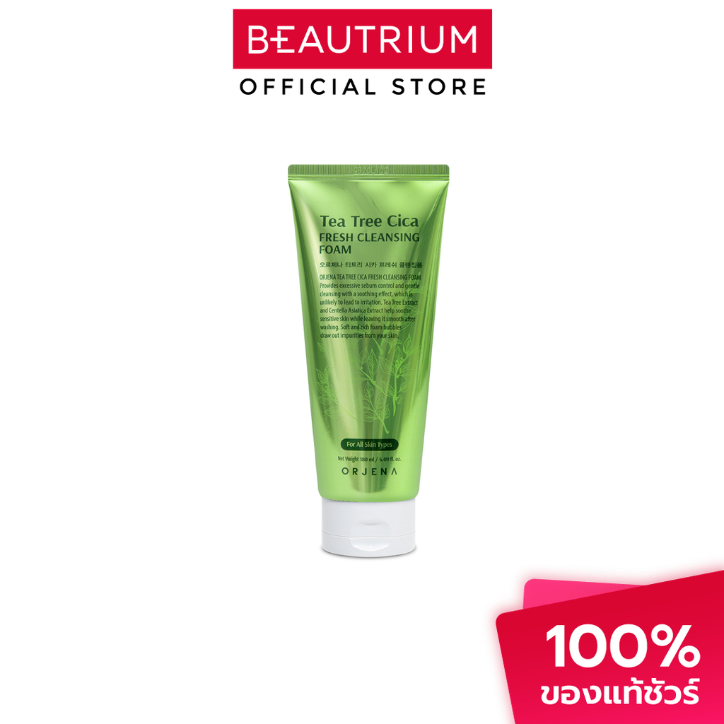 ORJENA Tea Tree Cica Fresh Cleansing Foam ผลิตภัณฑ์ทำความสะอาดผิวหน้า 180ml