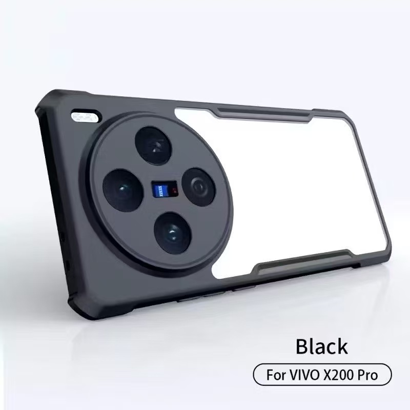 เคสกันรอยกล้อง PC+TPU สำหรับVivo X200 Pro / X100 Pro  กันกระแทก เคสหลังใส X200Pro X100Pro