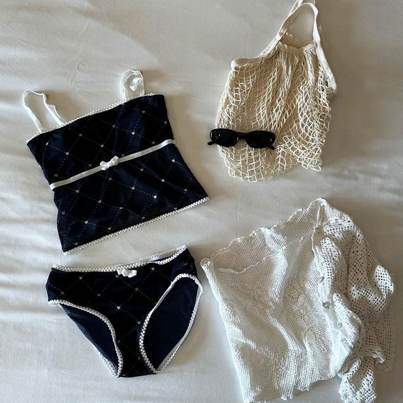 💓ไลฟ์สดลด50%💓ชุดบิกินี่ ชุดว่ายน้ำ ทูพีช เซ็กซี่ bikini girl เกาะอก รุ่นใหม่#0397