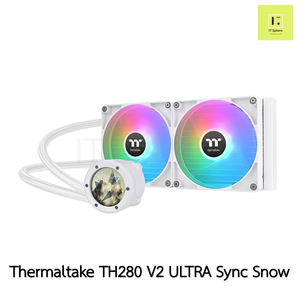 ชุดน้ำปิด 2 ตอน Thermaltake TH280 V2 ULTRA  สีขาว LGA 1700 LGA1700 AM4 AM5  AIO cpu liquid cooler 28