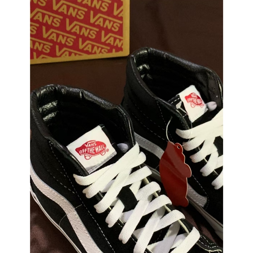 【พร้อมส่ง ของแท้ 100%】SK8 High Top รองเท้าผ้าใบ Black ของแท้ 100% Unisex