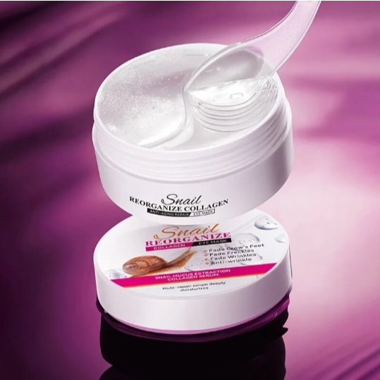 SADOER SNAIL RECONDIZE EYE MASK มาส์กใต้ตา  ( 1กระปุก // 30 คู่ ) กระปุกขาวชมพู