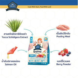 Buzz Beyond อาหารแมวบัซซ์ บียอนด์ ขนาด 1 กก.(1kg) Premium + Gluten Free NON GMO