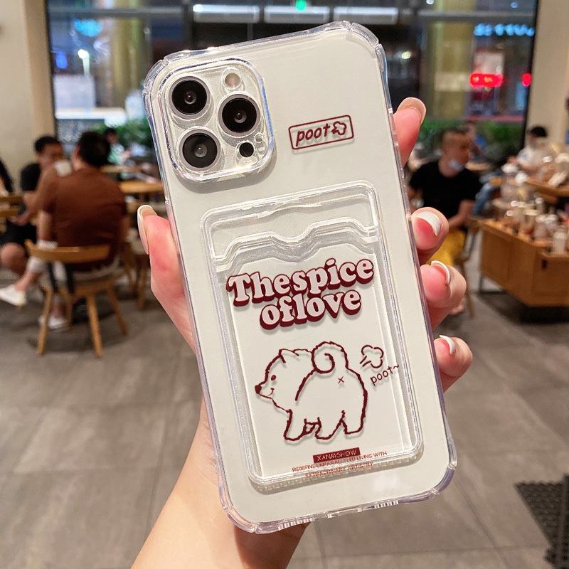 Clear ซองใส่การ์ด case for iPhone 17 11 13 16 15 12 14 Pro Max X XS Max XR 7 8Plus เคสโทรศัพท์ซิลิโคน TPU โปร่งใส ราคา ถูกที่สุด ดีลบีเคเค แกลเลอรีภาพที่ 4