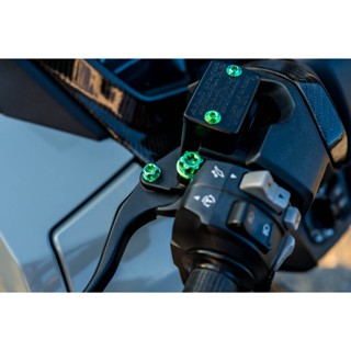 น็อตก้านเบรคมือไทเทเนียม 1ตัว+ตัวเมีย {หัวเฟือง}