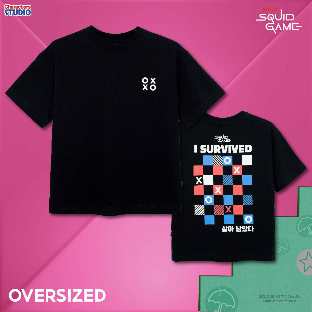 Squid Game Men&Women //Oversized BOXY// - เสื้อโอเวอร์ไซส์ผู้ใหญ่ สควิดเกม สินค้าลิขสิทธิ์ 100% ผ้า Cozy Feel