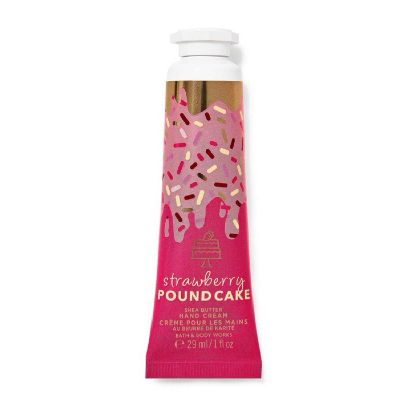 Bath&BodyWorks Strawberry Pound Cake Hand Cream29ml ครีมบำรุงมือผสมน้ำหอมกลิ่น Strawberry Pound Cake