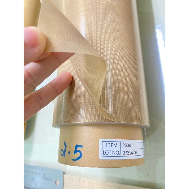 ผ้าซีลทนความร้อนแบบหนา0.13ไมครอน(แผ่นใยแก้วเคลือบเทปล่อน) กว้าง1เมตร ยาว 5เมตร{ใบกำกับภาษี}