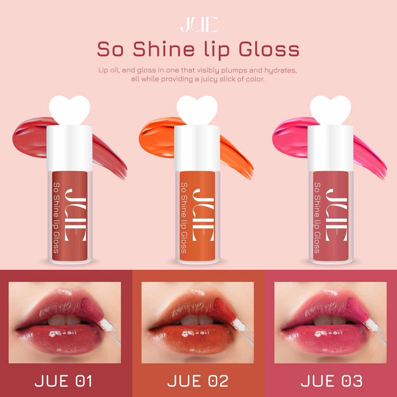 ลิป JUE จือ Lip gloss มี3 สี(ไม่มีของแถม)