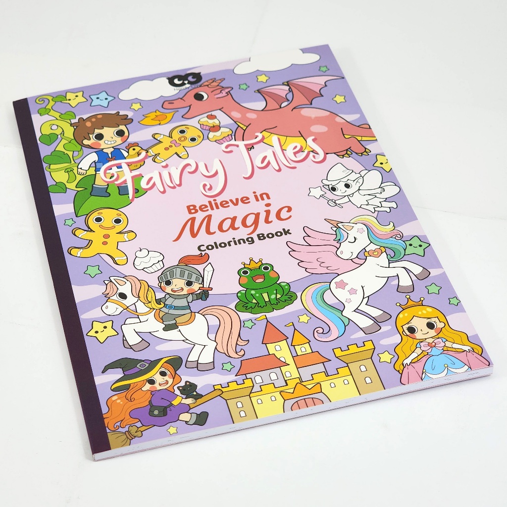 Fairy Tales Believe in Magic Coloring Book สมุดระบายสีชุดเทพนิยาย กระดาษหนา ลายเส้นน่ารัก จาก Nerdy Owl