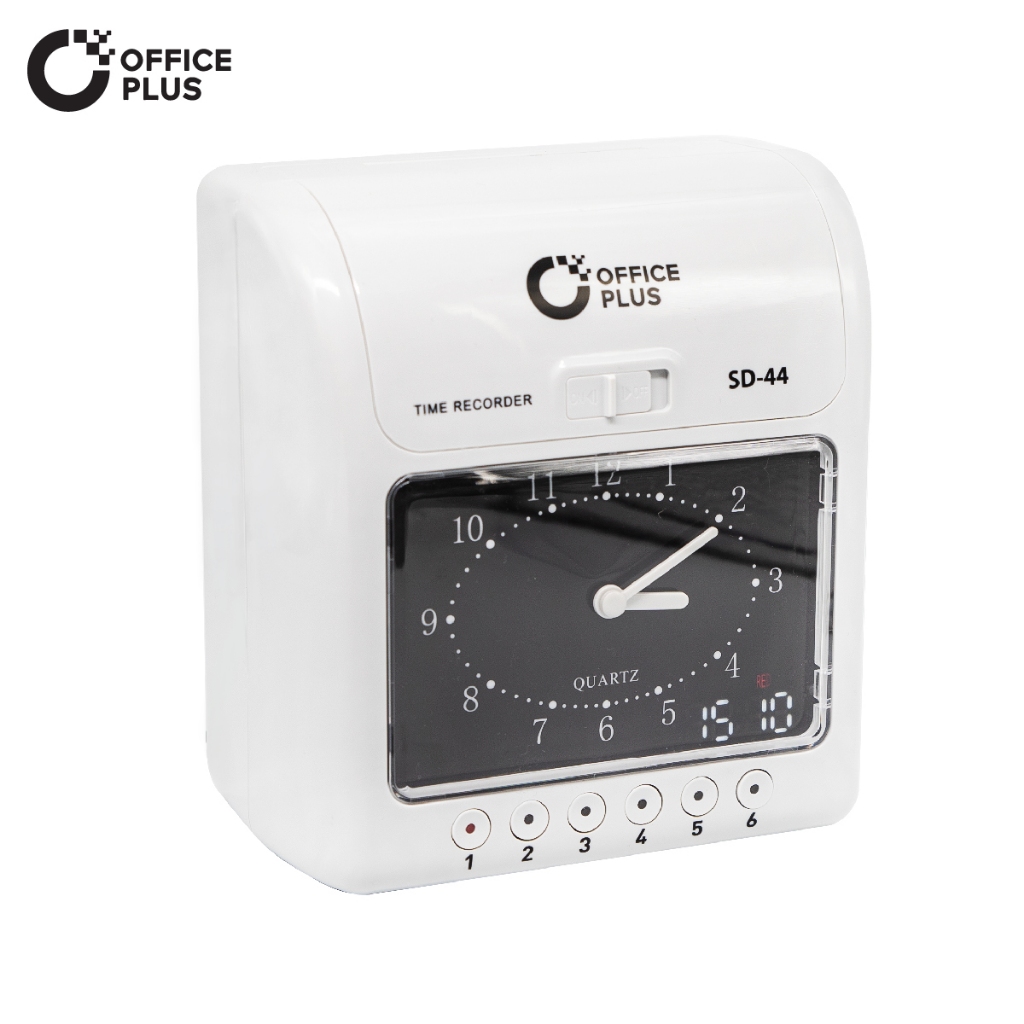 เครื่องตอกบัตร เครื่องตอกเวลาพนักงาน Office Plus รุ่น SD-44 ฟรี บัตรตอก 100 ใบ + ผ้าหมึก  1 กล่อง