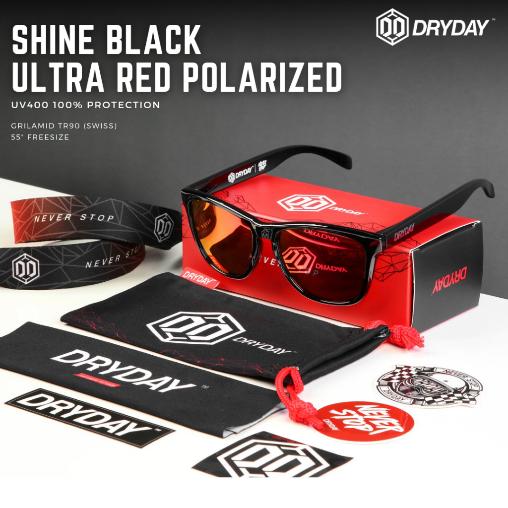 DRYDAY - REGULAR - SHINE BLACK - RED POLA