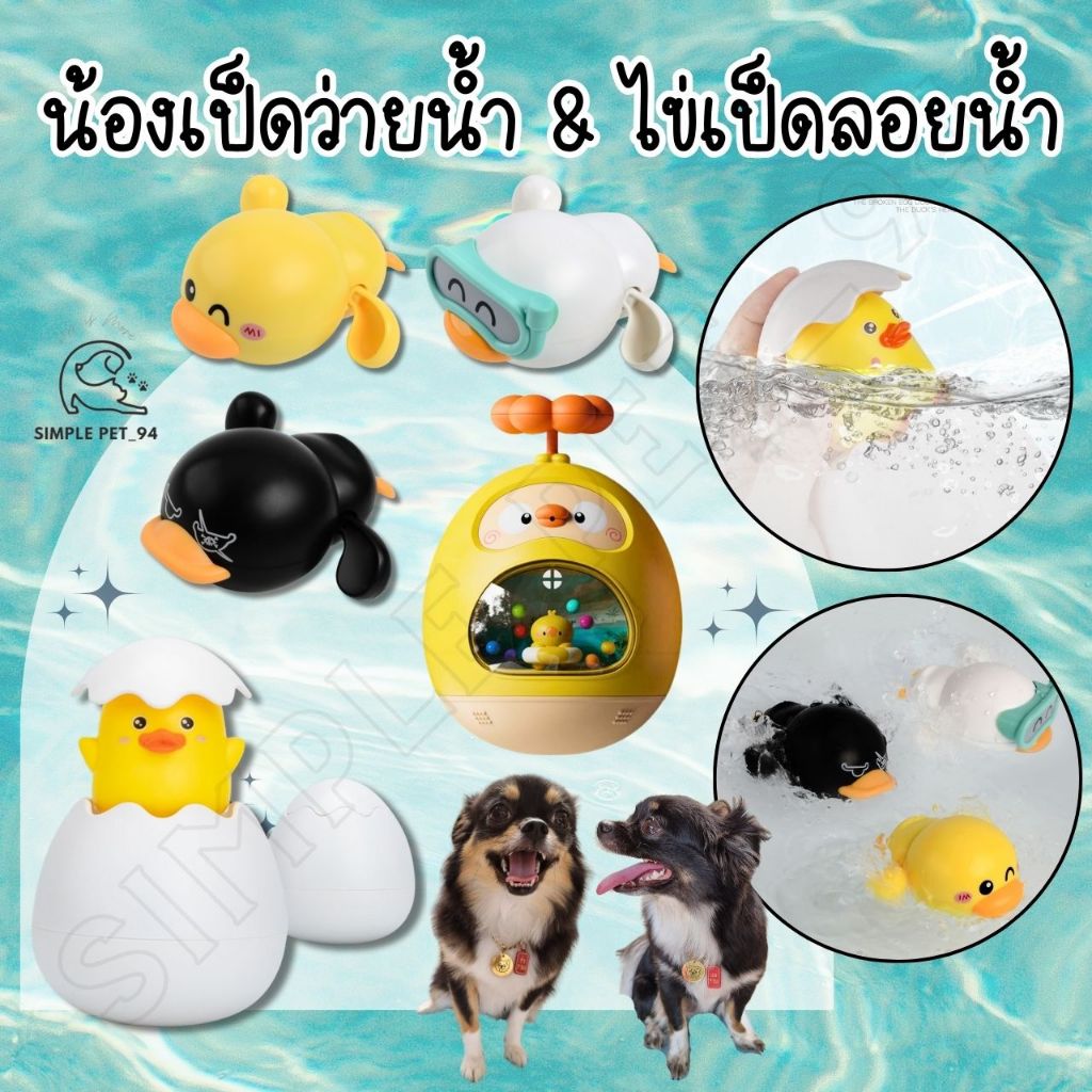 SP94 ของเล่นลอยน้ำ ของเล่นไขลาน ไข่เป็ดพ่นน้ำ ลายน้องเป็ดน่ารัก ไม่ต้องใช้แบตเตอรี่ พร้อมส่งจากร้านไทย