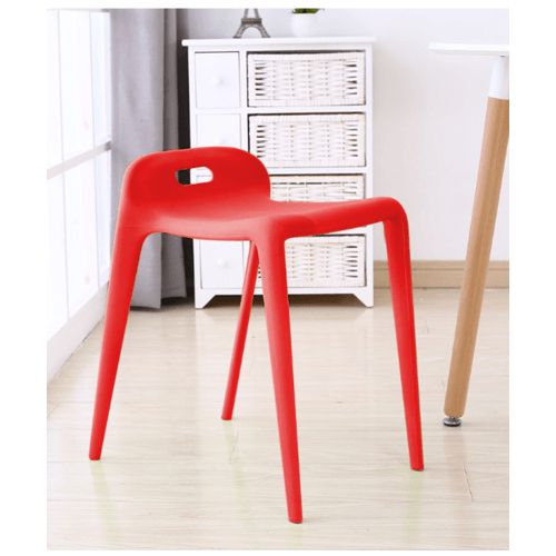 เก้าอี้โมเดิร์นพลาสติก รุ่น KML-026-RD สีแดง