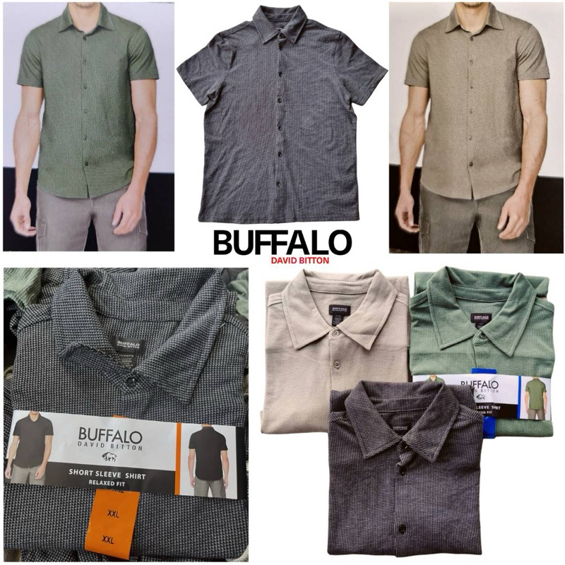 เสื้อเชิ้ต Buffalo David Bitton Short Sleeve Relaxed Knit Shirt