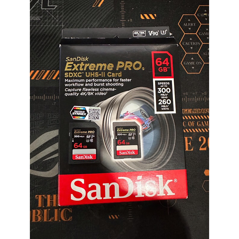 ส่งต่อ Sandisk Extreme Pro SDXC 300MB/s UHS-II V90 U3 ความจุ 64GB ใช้งานแค่ครั้งเดียว พร้อมส่ง