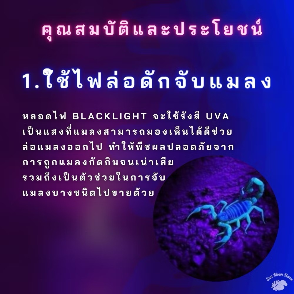 TSM รุ่น TSM-PP65,TSM-PP85 ขั้ว E27 หลอดไฟดักแมลง หลอดไฟล่อแมลง ไฟแสงสีม่วง Black Light 45W 65W 85W