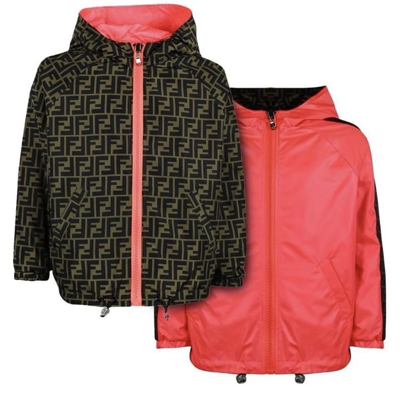 มือ1:สินค้าฝากขาย_เสื้อแจคเก็ตสำหรับเด็ก/ผู้หญิงใส่ได้ของแท้💯% Fendi K-Way Jacket