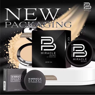 แป้งพัพบีมิราเคิล B MIRACLEของแท้100% เนียน ปกปิด ดี ส่งฟรี ส่งไว มีของแถม