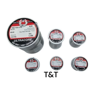 ตะกั่วบัดกรี โลหะบัดกรี ULTRACORE ขนาด 1.2 มิล 2.00 และ 3.5 เมตร ดีบุก 60 / ตะกั่ว 40 ISO 9001 14001