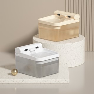 Deemar น้ำพุแมวไร้สาย 4L น้ำพุแมว มีแบตเตอรี่ในตัว ระบบเซนเซ…