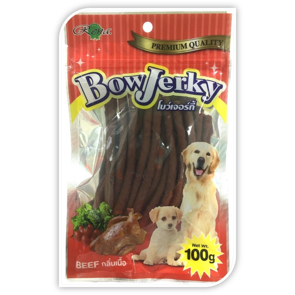 1160-Bow Jerky/โบว์เจอร์กี้-รสเนื้อ ขนาดบรรจุ 100 กรัม***โปรพิเศษ 4 ถุง 100 บาท  *** - รูปที่ 4