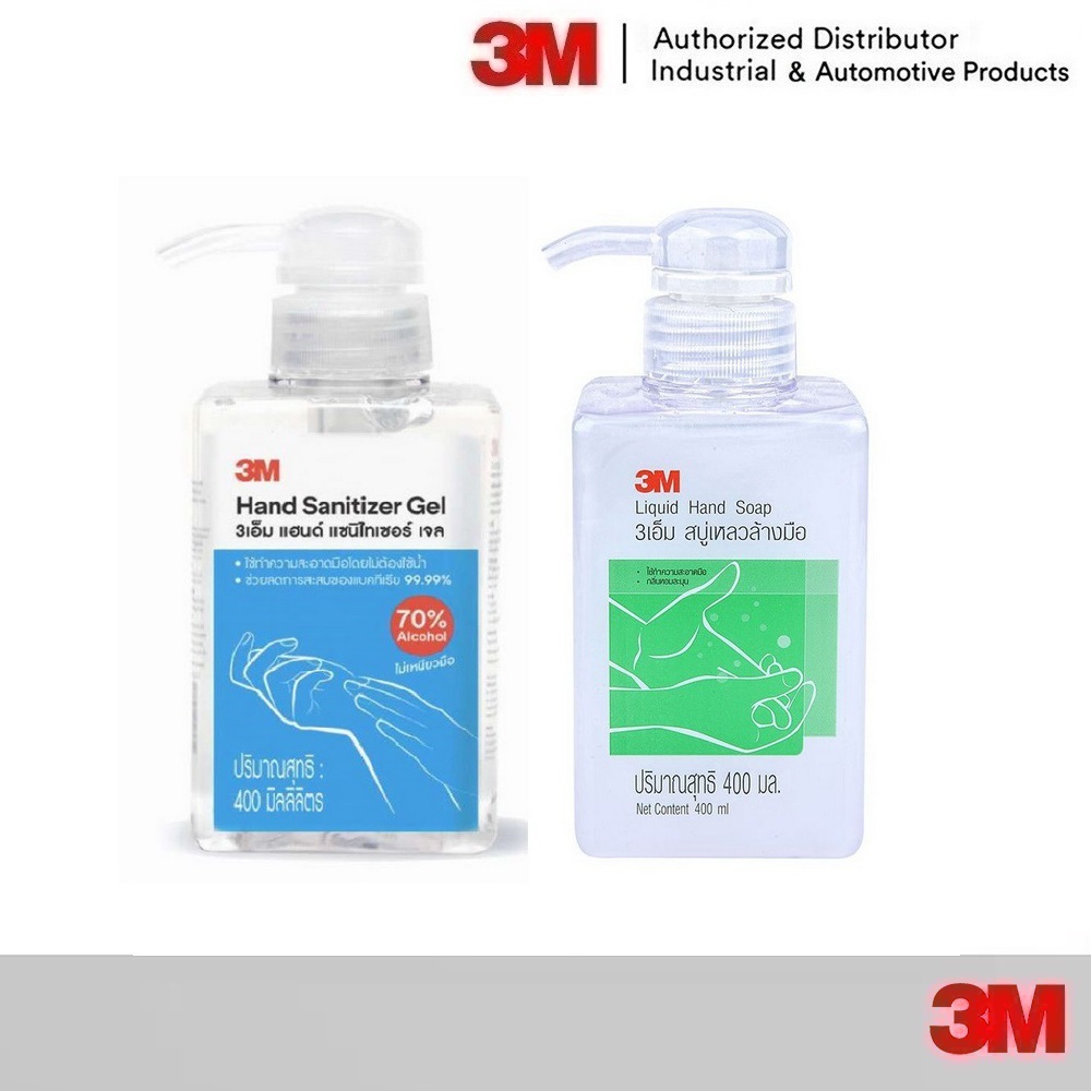 3M เจลล้างมือ 400ml และ 3M สบู่เหลว ล้างมือ400 ml Hand Soap & Sanitizer Gel