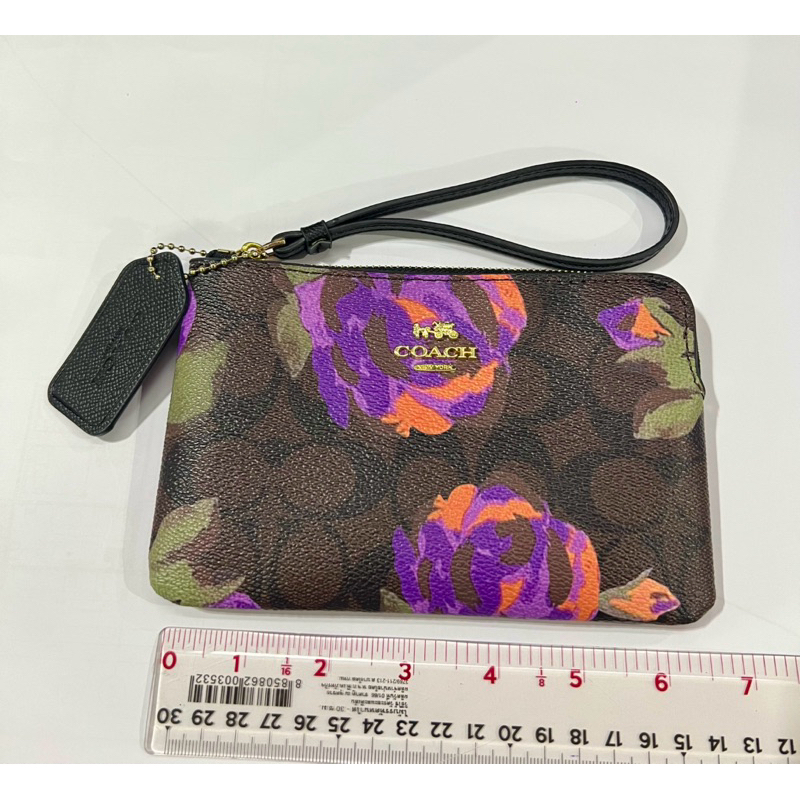 กระเป๋าถือทรงครัช coach ลายดอกกุหลาบ
