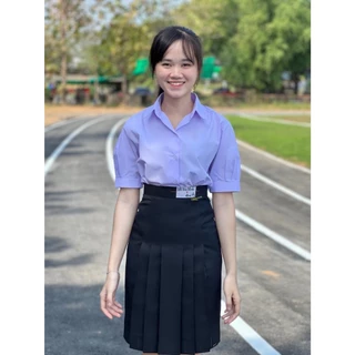 กระโปรงนักเรียนตราน้านา สีดำ ตีเกร็ด 6.5 (แจ้งรับบิล กรุณาหมายเหตุก่อนยืนยันคำสั่งซื้อ)