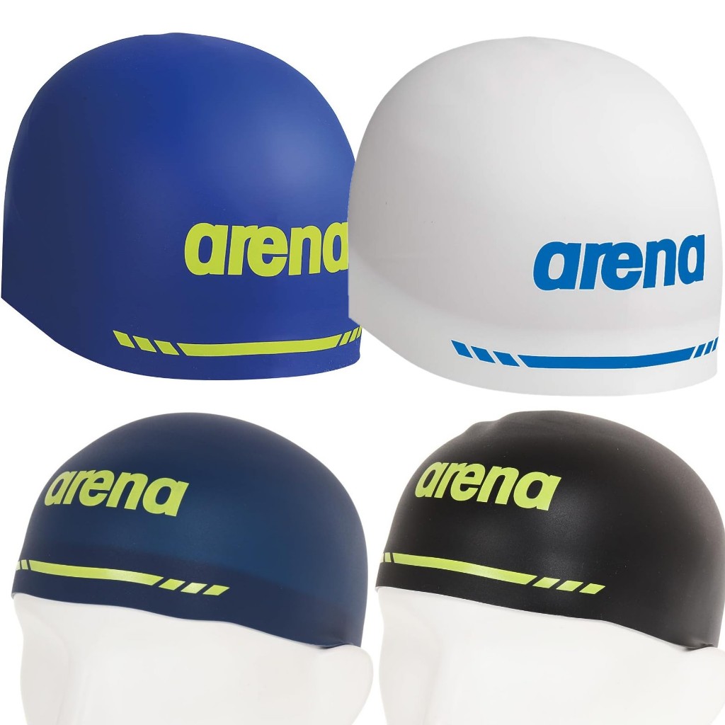 หมวกว่ายน้ำ arena สำหรับแข่งขัน ยูนิเซ็กส์ Aqua Force 3D หมวกซิลิโคน รุ่น M(50cm-55cm) ญี่ปุ่น