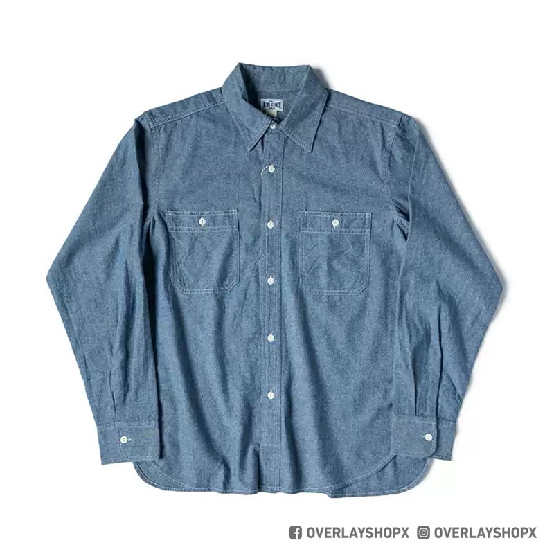 NONSTOCK CHAMBRAY SHIRT เสื้อเชิ้ต แขนยาว แชมเบรย์ แนววินเทจ