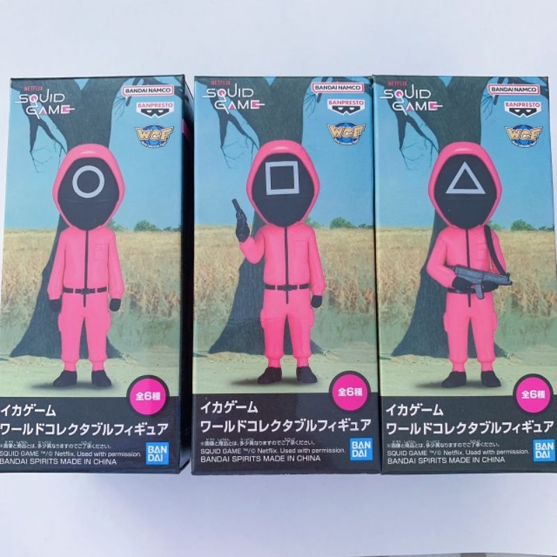 squid game figure ( ตัวชมพู ชุด 3 ตัว ลอตญี่ปุ่นเเท้)