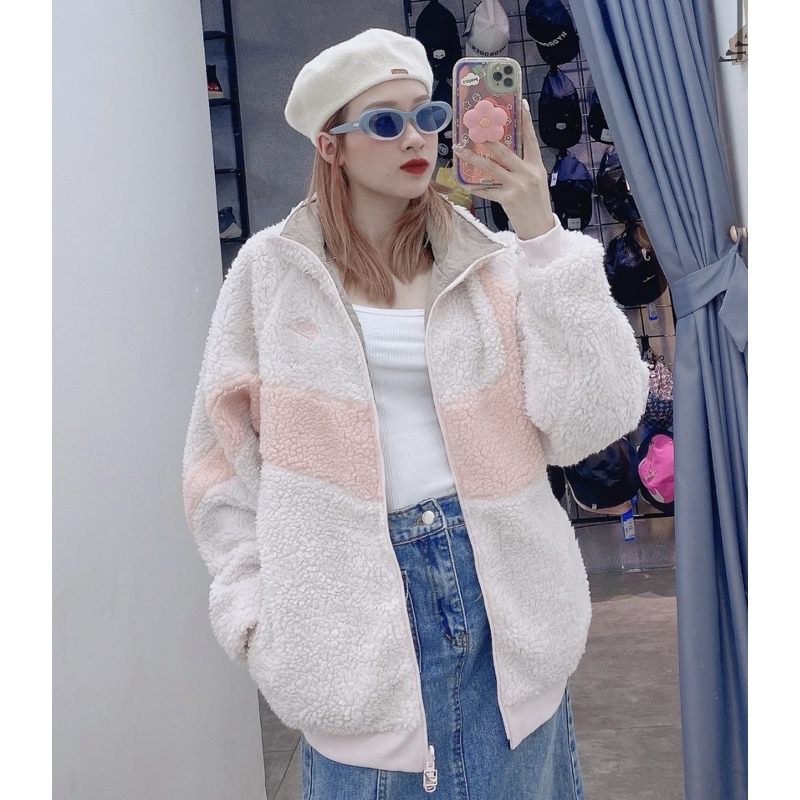 [พร้อมส่งในไทย🇹🇭] เสื้อแขนยาว ใส่ได้2ด้าน Nike Big Swoosh Reversible Boa Jacket ของแท้ 100%