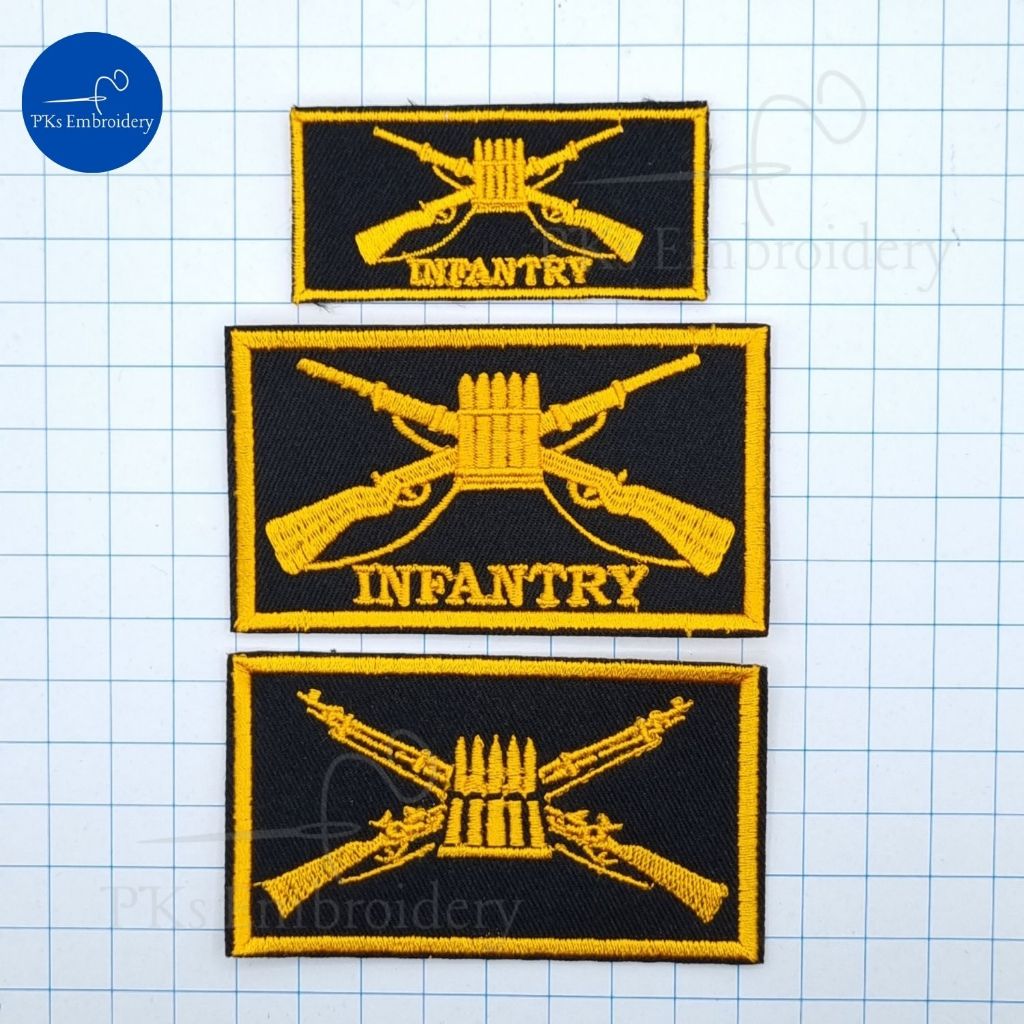 อาร์ม เครื่องหมาย ทหารราบ Infantry ติดหน้าหมวก