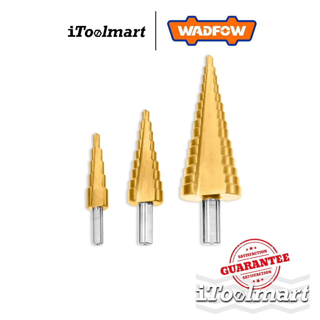 WADFOW ชุดดอกสเตป 3 ชิ้น WJD3401 / ดอกสเตป 4-12มม. Ø6 มม./ 4-20มม. Ø8 มม.