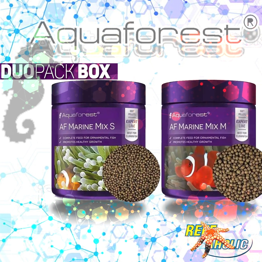 Aquaforest AF Marine Duo Mix M and S อาหารปลาบับมาเป็นคู่! รวม 240 g ให้ทีเดียวได้ทั้งปลาเล็กปลาใหญ่