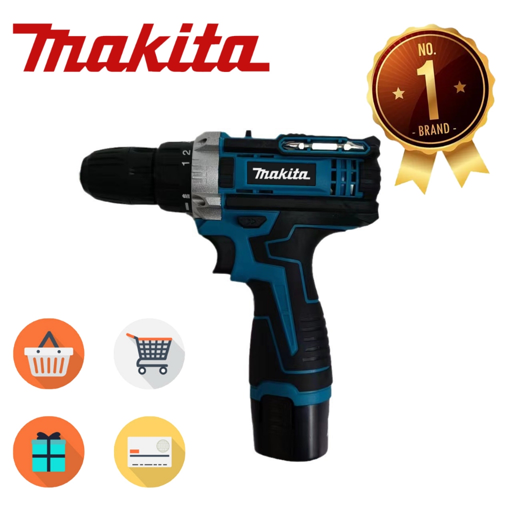 MAKITA สว่านไร้สาย สว่านไร้สาย 12V สว่านแบต สว่านโรตารี่ไร้สาย สว่านไร้สายของแท้ แบตเตอรี่ลิเธียมไออ