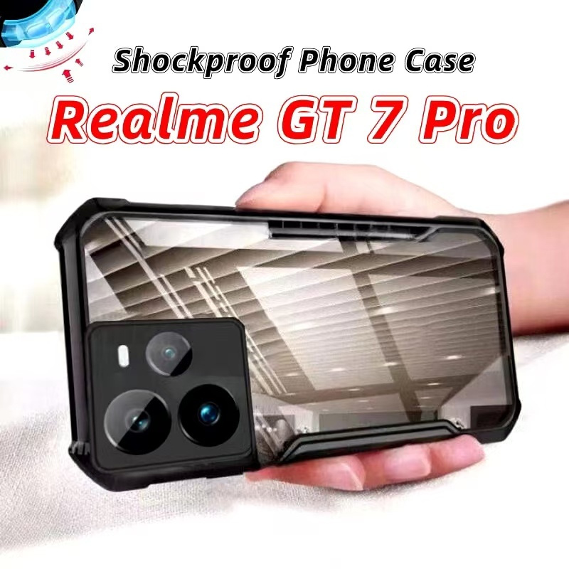 Realme GT 7 Pro(พร้อมส่งในไทย)เคสกันกระแทกขอบสีหลังใสrealme GT 7 Pro/Realme GT7 Proตรงรุ่น