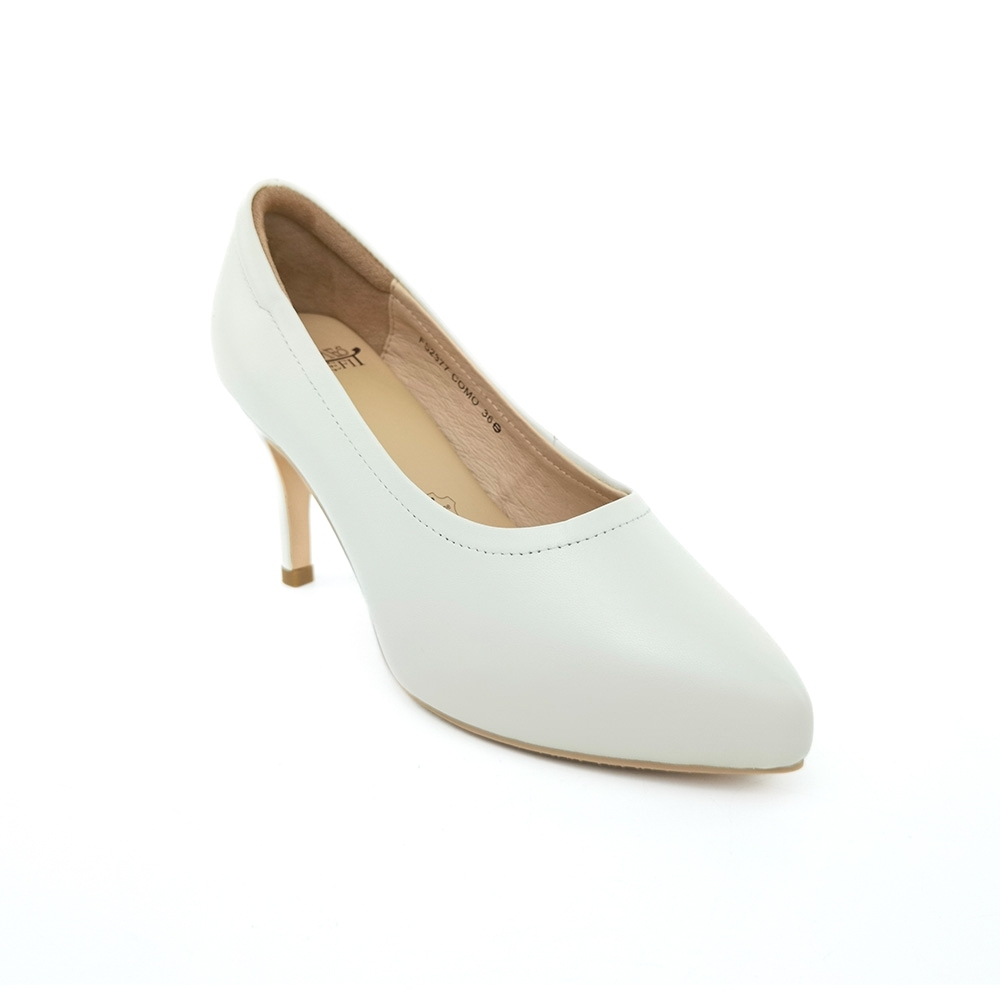 ST.JAMES รองเท้าหนังแท้/รองเท้าคัทชู หัวแหลม รุ่น COMO สี L.BEIGE | รองเท้า ผู้หญิง