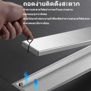 คุณภาพสูง 304 สแตนเลส สี่เหลี่ยมผืนผ้า ล่องหน ตะแกรงท่อระบายน้ํา สามารถฝังกระเบื้อง ป้องกันแมลง กันกลิ่นท่อระบายน้ํา ตะแ