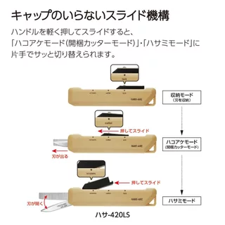 KOKUYO กรรไกร คัตเตอร์ 2Way Hakoake Japan Stationery