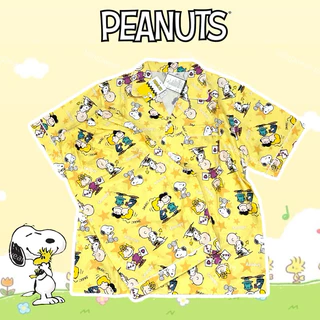 ชุดนอน ผ้าคอตตอนขัดละเอียด ลายสนูปปี้ snoopy (รอบอก42-46) ลิขสิทธิ์แท้