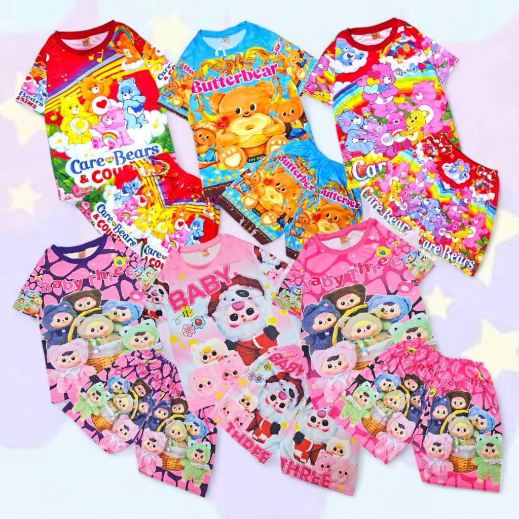 ชุดเด็กลายแคร์แบร์ ไซส์ SMLXL เด็กโต 4-7 ปี ชุดเด็กผู้หญิง ผ้าไมโคร MIC0002