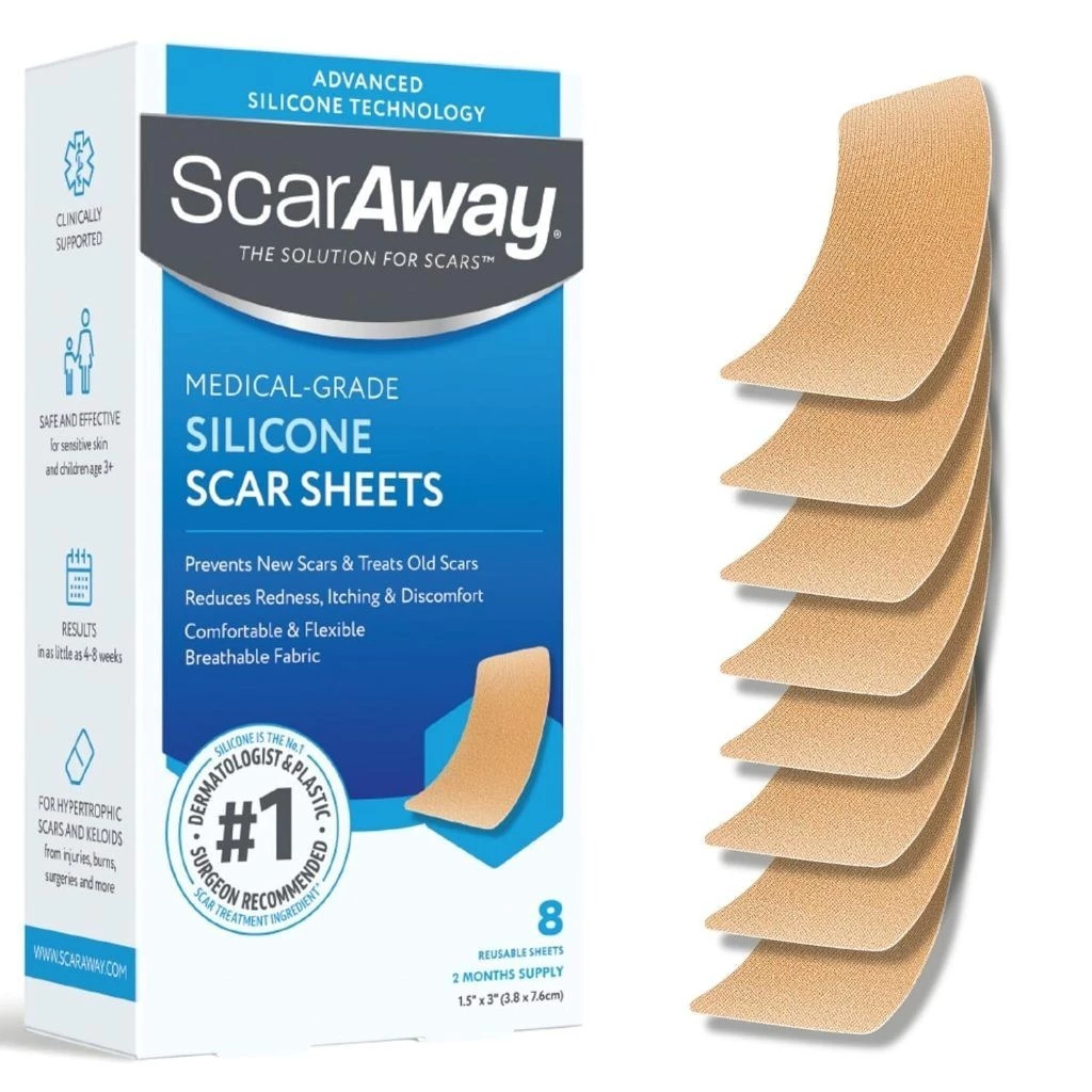 【Thailand Sellers】Scar strip แผ่นเจล ScarAway ลดรอยแผลเป็น (7 นิ้ว)แผ่นแผลเป็น